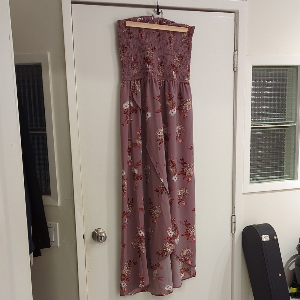Floral Strapless Maxi Dress